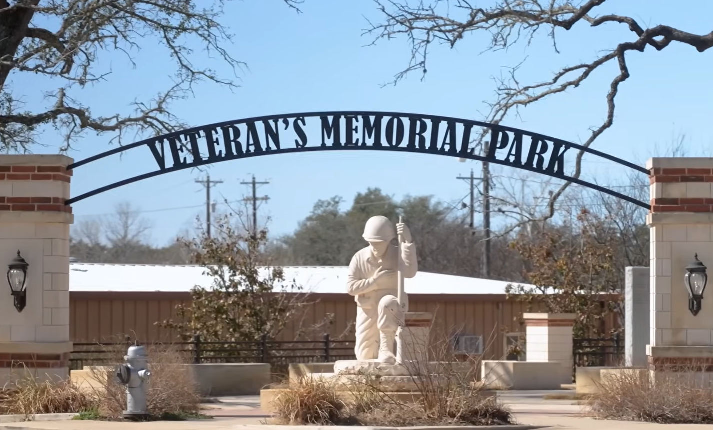 Veteran's Memorial Park, in our dumpster rental Liberty Hill, TX service area